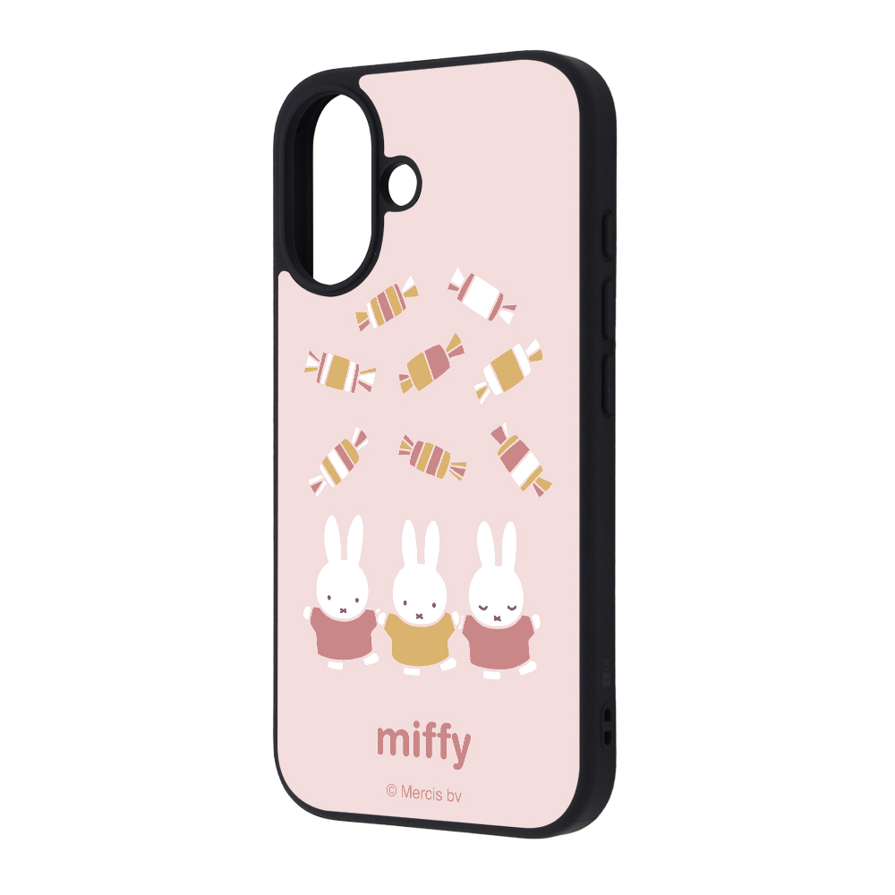 iPhone 16 / ミッフィー / maru 衝撃吸収 バンパー ハイブリッドケース / ミッフィー_キャンディ